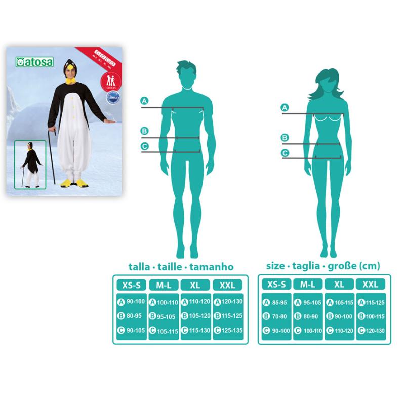 Disfraz pingÜino hombre adulto