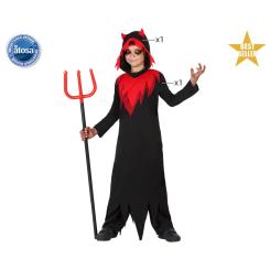 Disfraz demonio niÑo infantil tÚnica negra