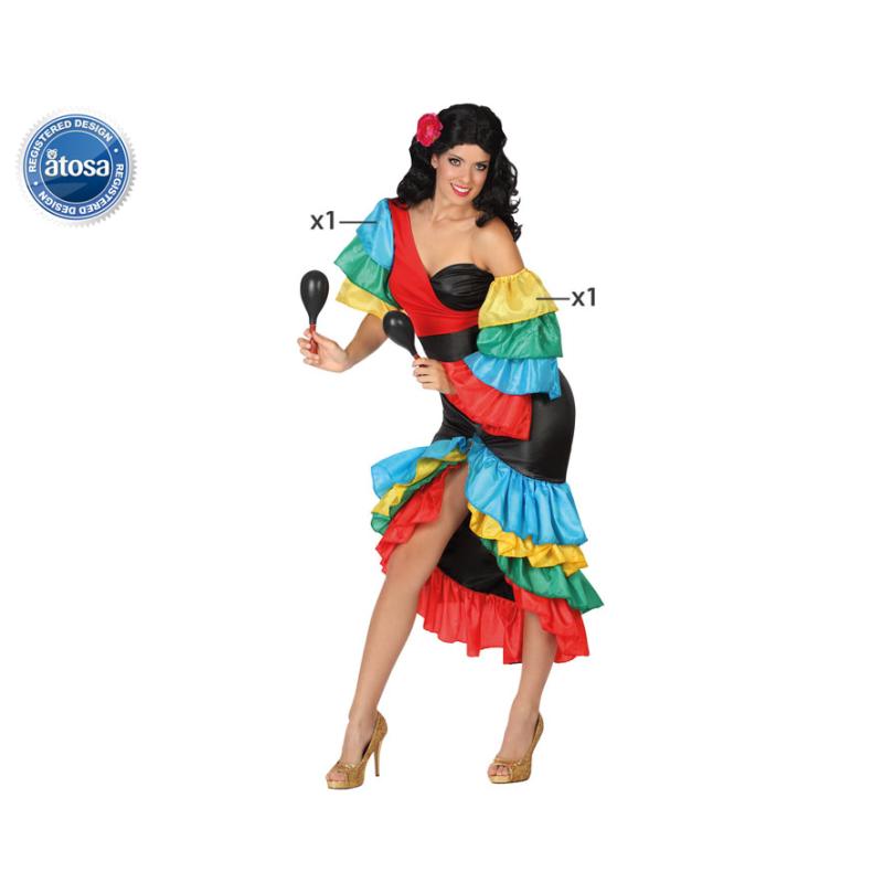 Disfraz rumbera mujer adulto