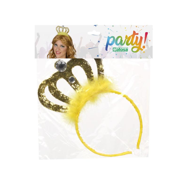 Accesorio diadema princesa dorado mujer adulto