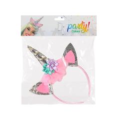 Diadema carnaval unicornio fantasÍa rosa mujer adulto