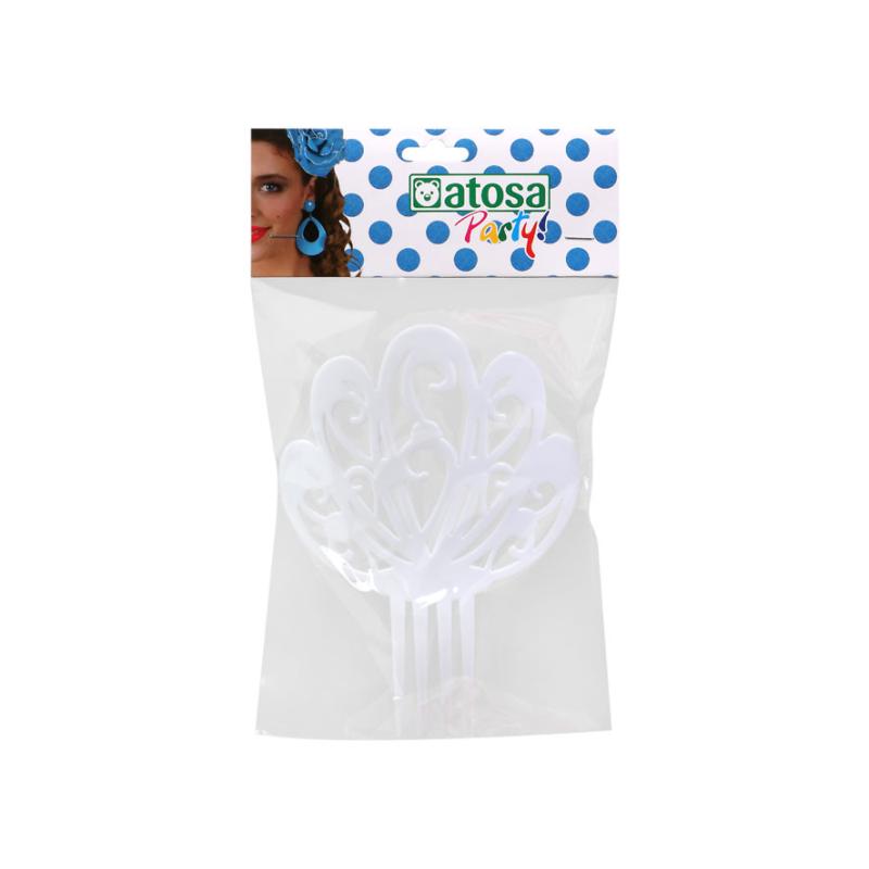 Peineta sevillana blanca