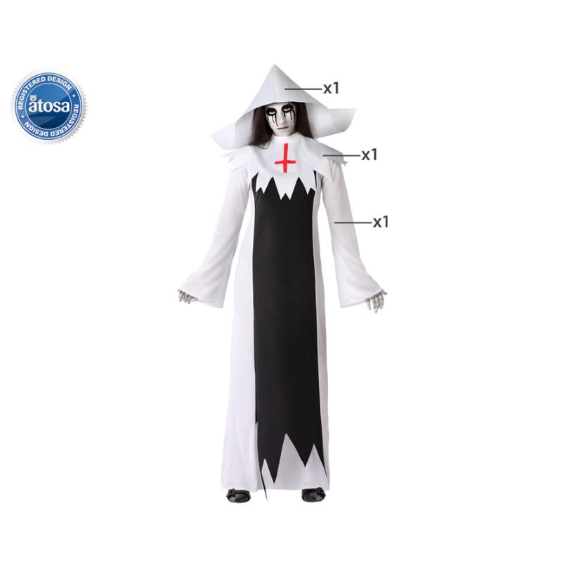 Disfraz monja zombie adulto