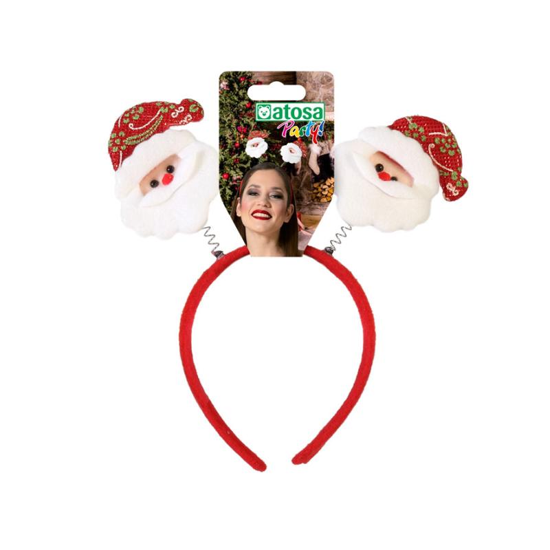 Diadema navidad papÁ noel rojo blanco mujer adulto