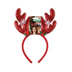 Diadema navidad reno rojo mujer adulto
