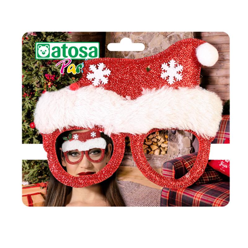 Gafas navidad mamÁ noel rojo mujer adulto
