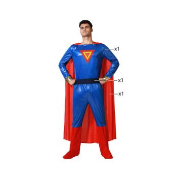 Disfraz heroe comic azul adulto superpoderes