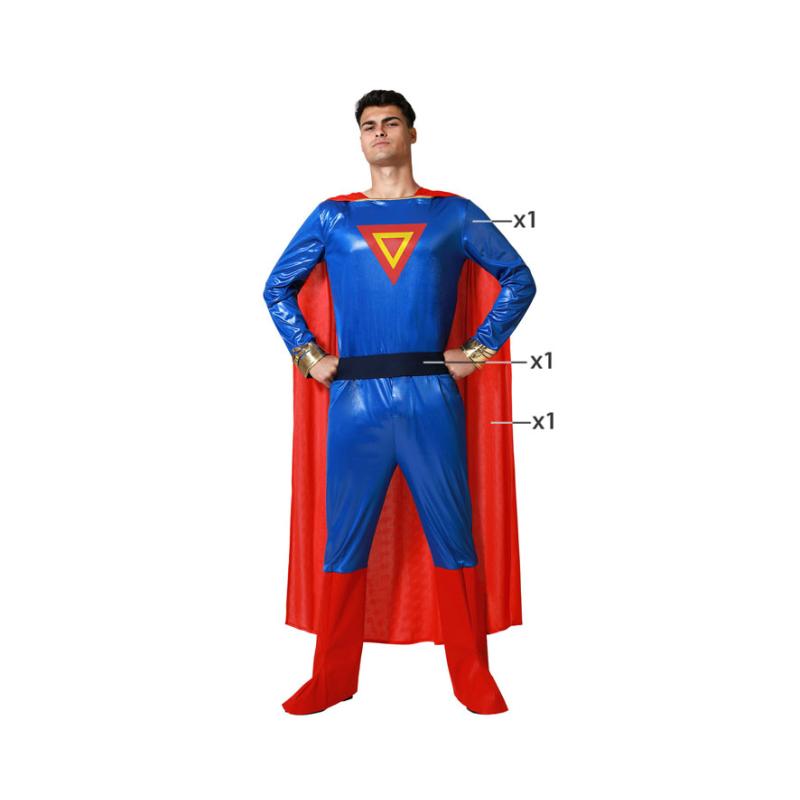 Disfraz heroe comic azul adulto superpoderes