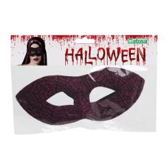 Antifaz morado purpurina halloween