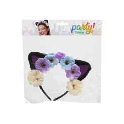 Diadema orejas y flores