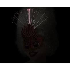 MÁscara veneciana antifaz rojo brillante brillo oscuridad mujer adulto