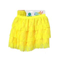 Falda volantes amarillo mujer adulto