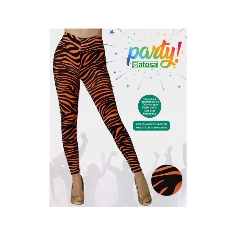 Leggings naranja y negro
