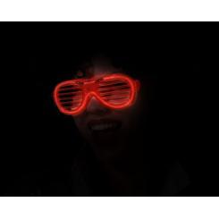 Gafas rejilla carnaval rojo luz adulto