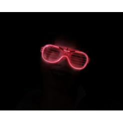 Gafas rejilla carnaval rosa luz mujer adulto