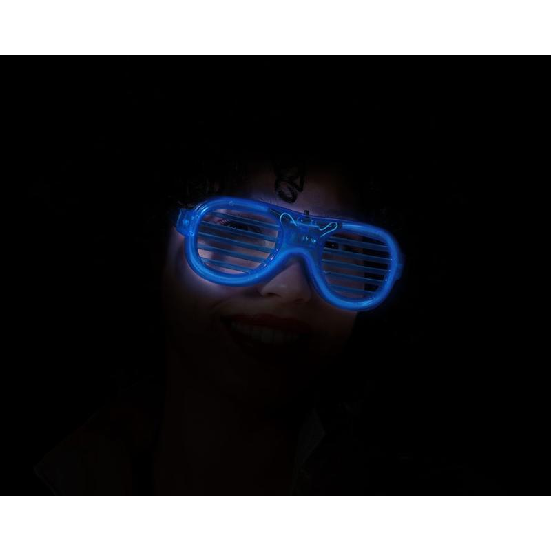 Gafas rejilla carnaval luz azul adulto