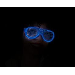 Gafas rejilla carnaval luz azul adulto