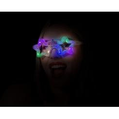 Gafas estrella carnaval luz transparente mujer adulto