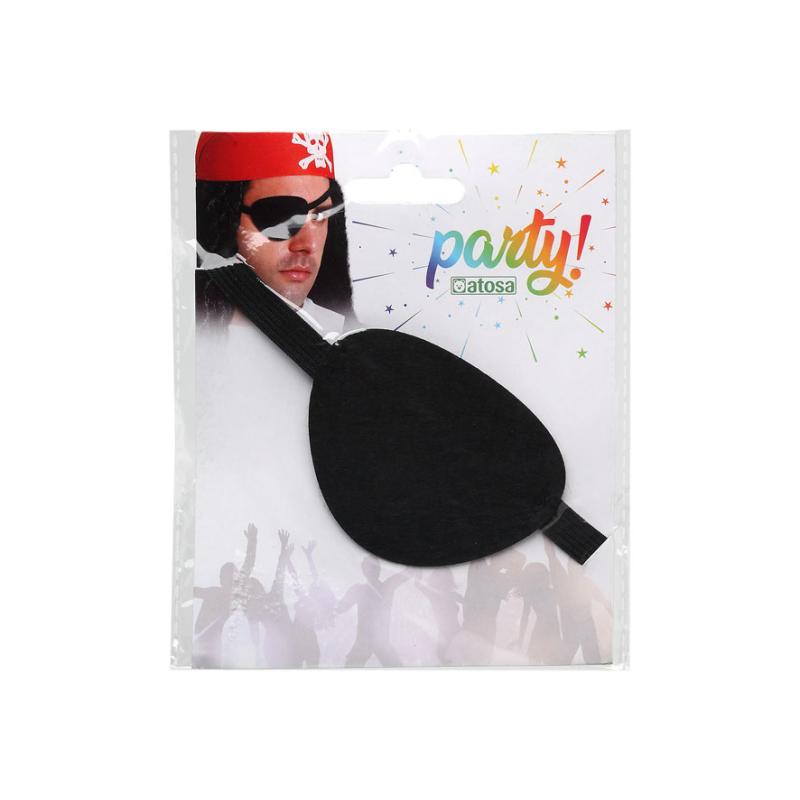 Parche pirata negro carnaval hombre adulto