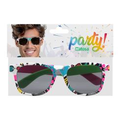 B/sol. gafas 80´s multicolor