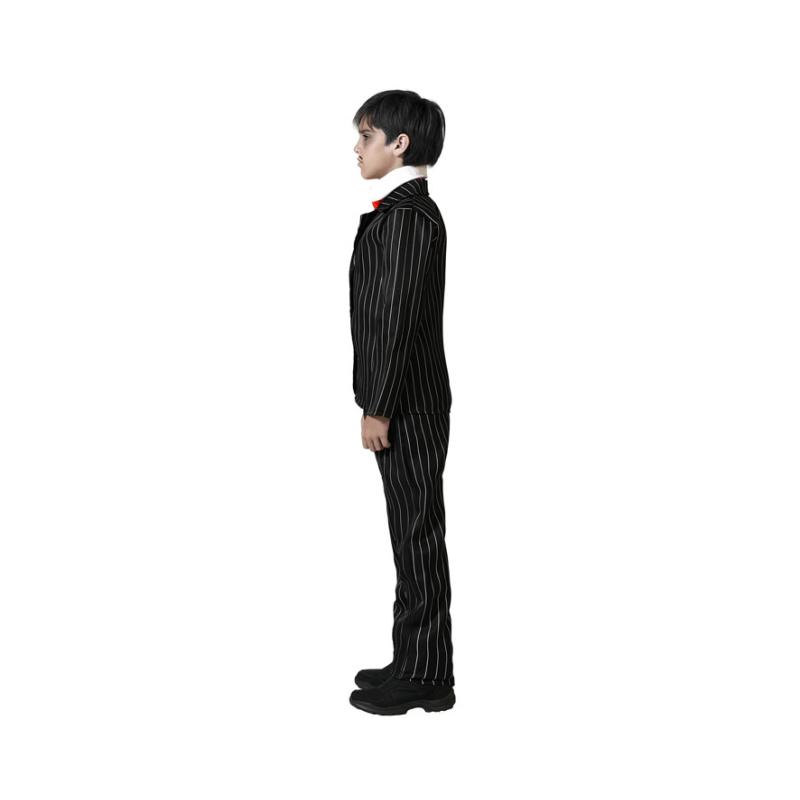 Disfraz fantasma negro con corbata niÑo