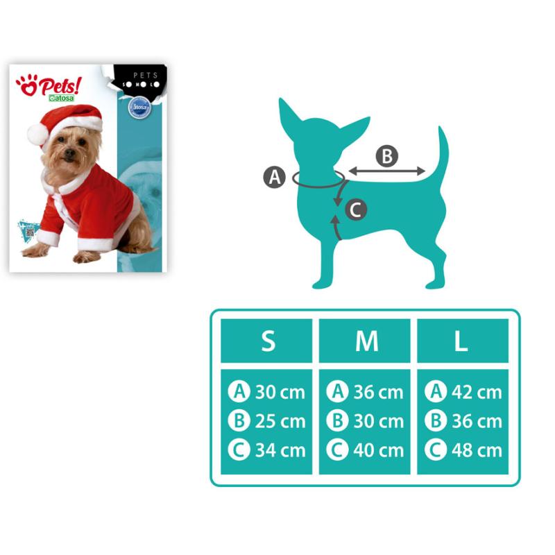 Disfraz para mascota papa noel