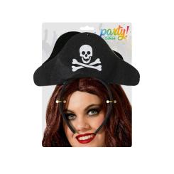 Cart. diadema pirata negro