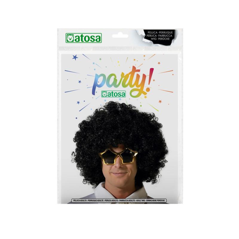 B/cart. peluca afro morena