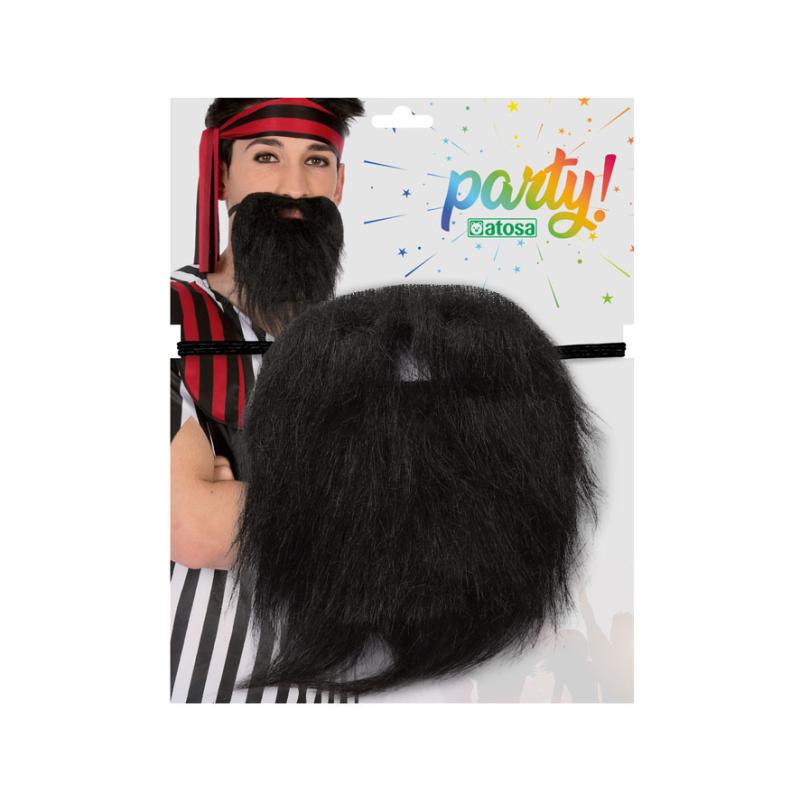 Barba espesa negra pirata bereber