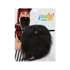 Barba espesa negra pirata bereber