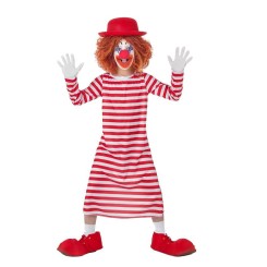 Disfraz de Payaso Rayas largo infantil