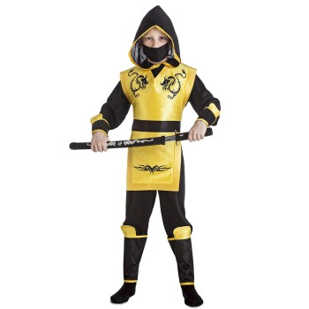 Disfraz de Ninja peto amarillo para Niños