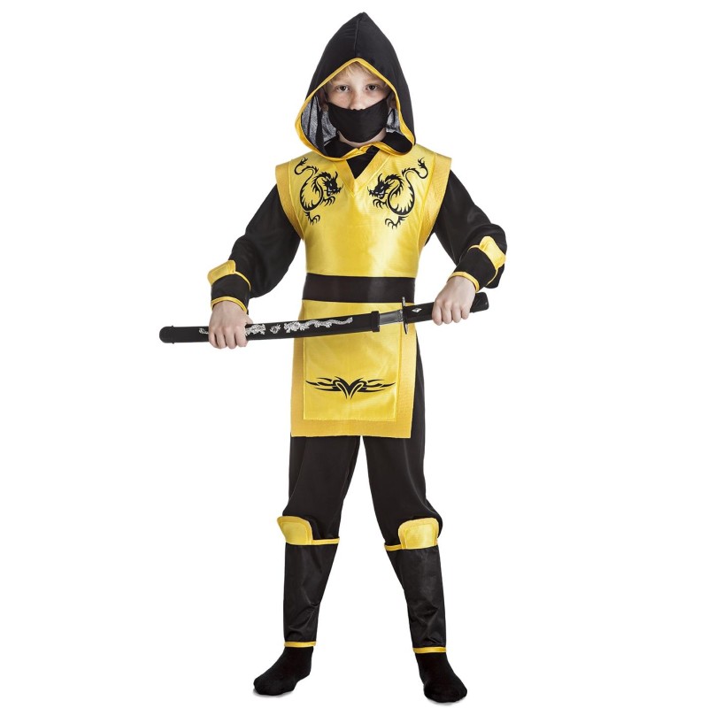 Disfraz de Ninja peto amarillo para Niños