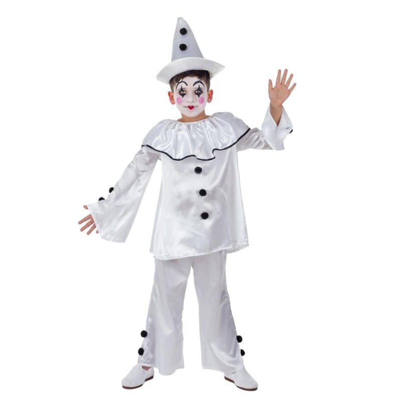 Disfraz de Payasa Pierrot infantil