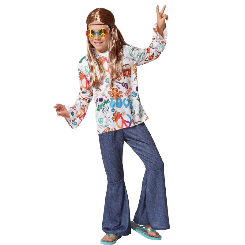 Disfraz hippie niÑo multicolor infantil
