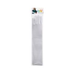 Pack 2 unidades guantes blancos brillantes 40 cm