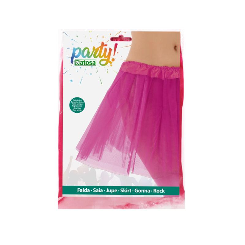Falda tul fucsia