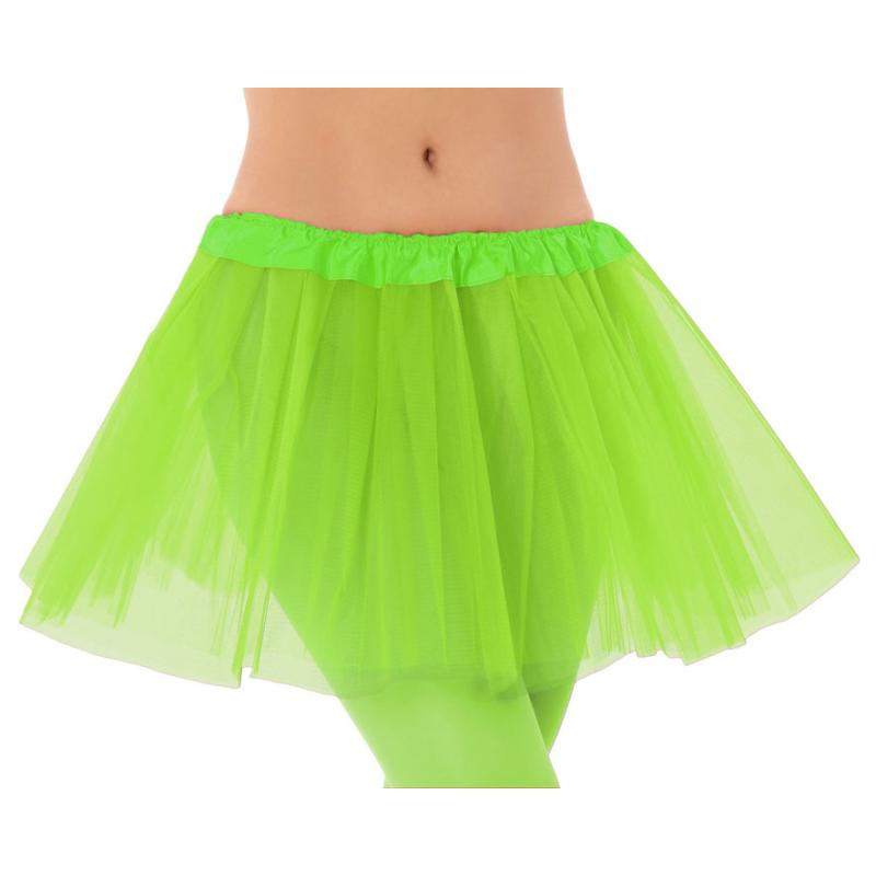 Falda tul verde fluor