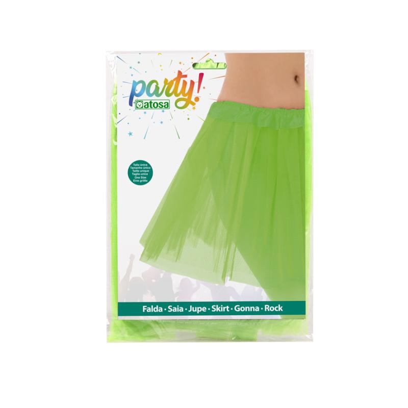 Falda tul verde fluor