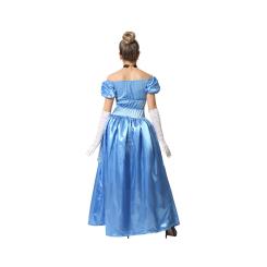 Disfraz princesa azul mujer adulto vestido