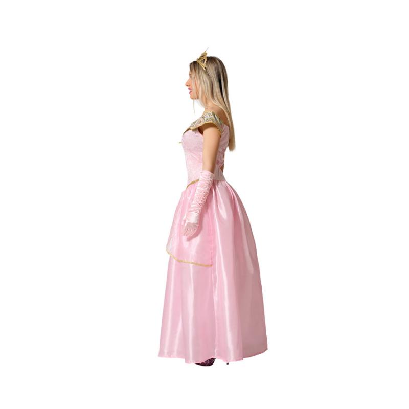 Disfraz princesa rosa mujer adulto vestido
