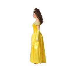 Disfraz princesa dorado mujer adulto vestido