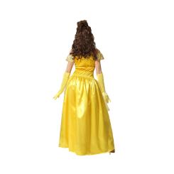 Disfraz princesa dorado mujer adulto vestido