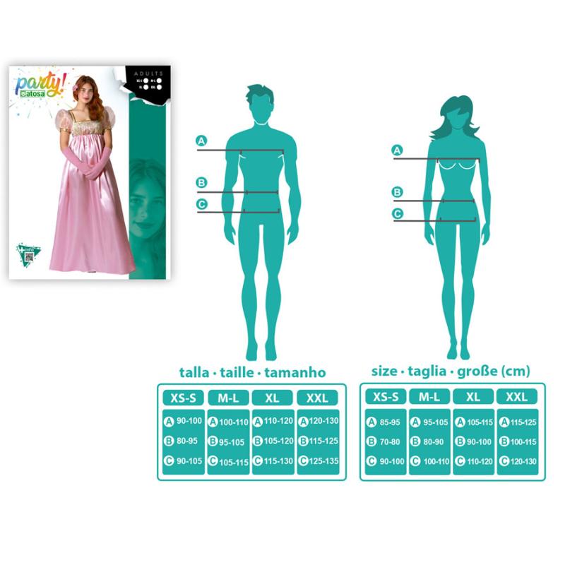 Disfraz dama inglesa vestido rosa mujer adulto