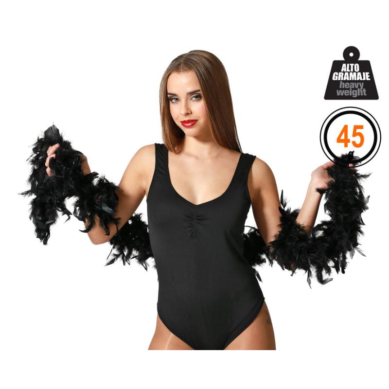 Boa de plumas negra 45 g