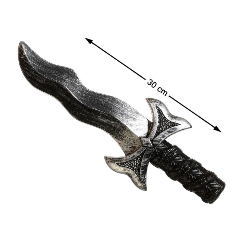 Cuchillo ondulado 30 cm para disfraz de guerrero ninja