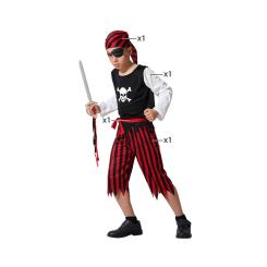 Disfraz pirata rojo negro niÑo infantil