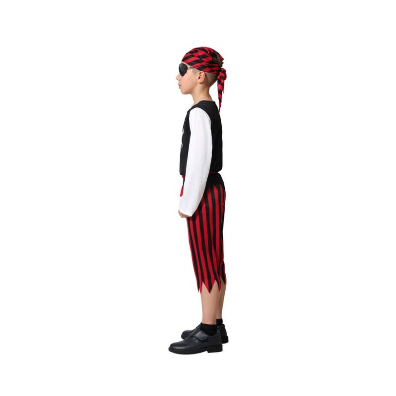 Disfraz pirata rojo negro niÑo infantil
