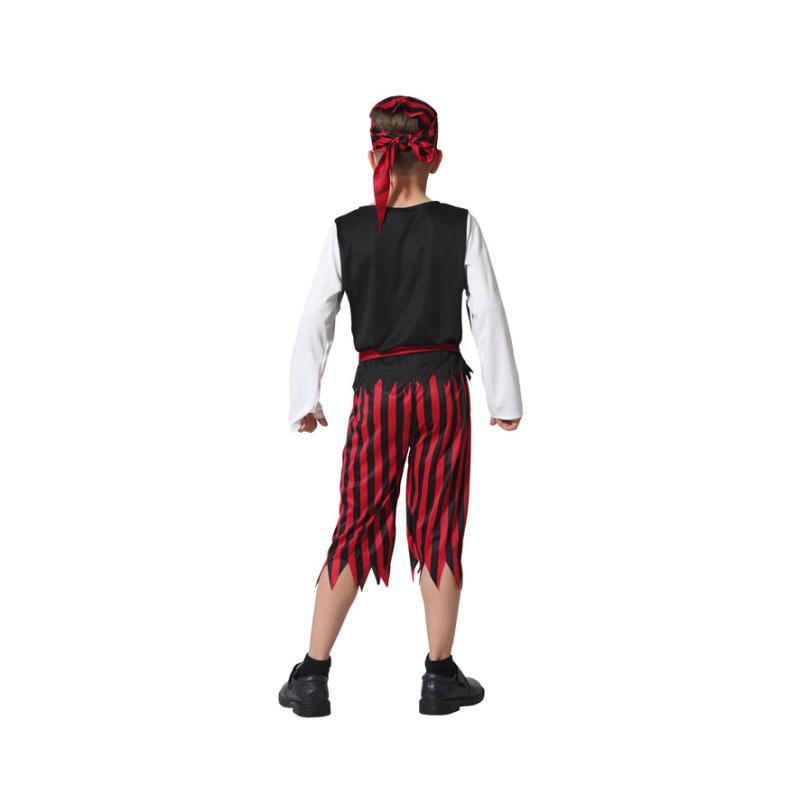 Disfraz pirata rojo negro niÑo infantil