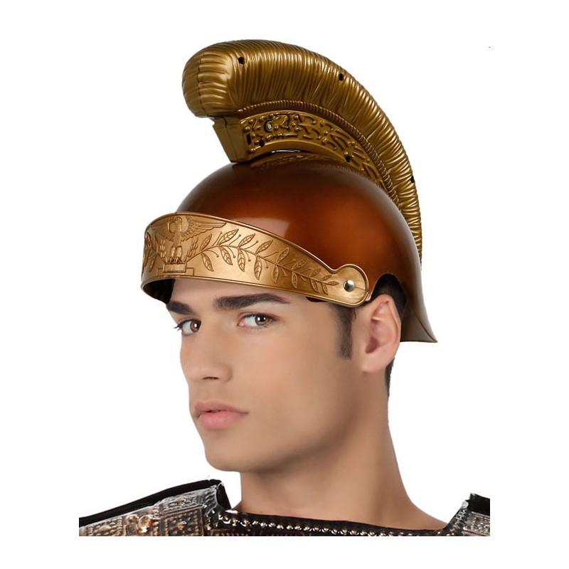 Casco Romano Dorado para adulto